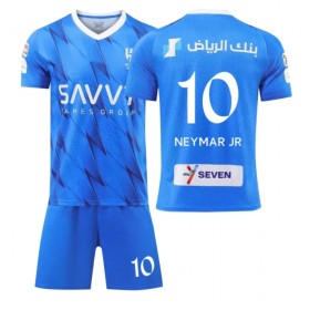 Fotballdrakt Barn Al-Hilal Neymar Jr #10 Hjemmedraktsett 2023-24 Kortermet (+ Korte bukser)